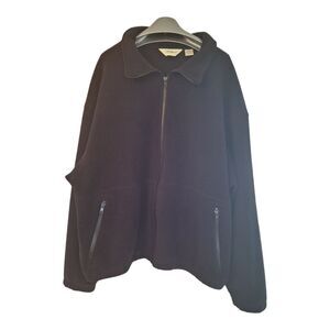 Eddie Bauer Polartec Jacket Sherpa Fleece Full Zip Front Pockets Stretch Size L